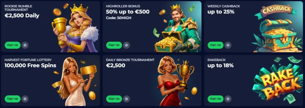 Ninewin Casino UK promotions page featuring welcome bonus offers